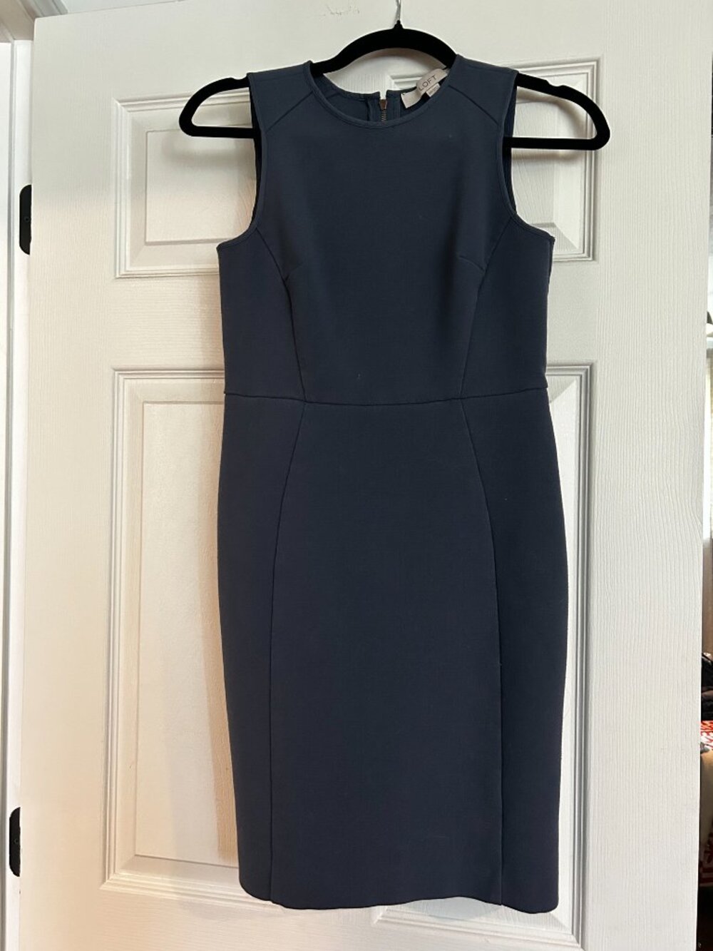 Loft sheath dress, 00P, blue-grey